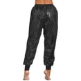thumbnail image 3 of Aislor Women's Sequins Hip Hop Dance Harem Pants Night Club Elastic High Waist Long Trousers A Black XXL/3XL(4XL), 3 of 7