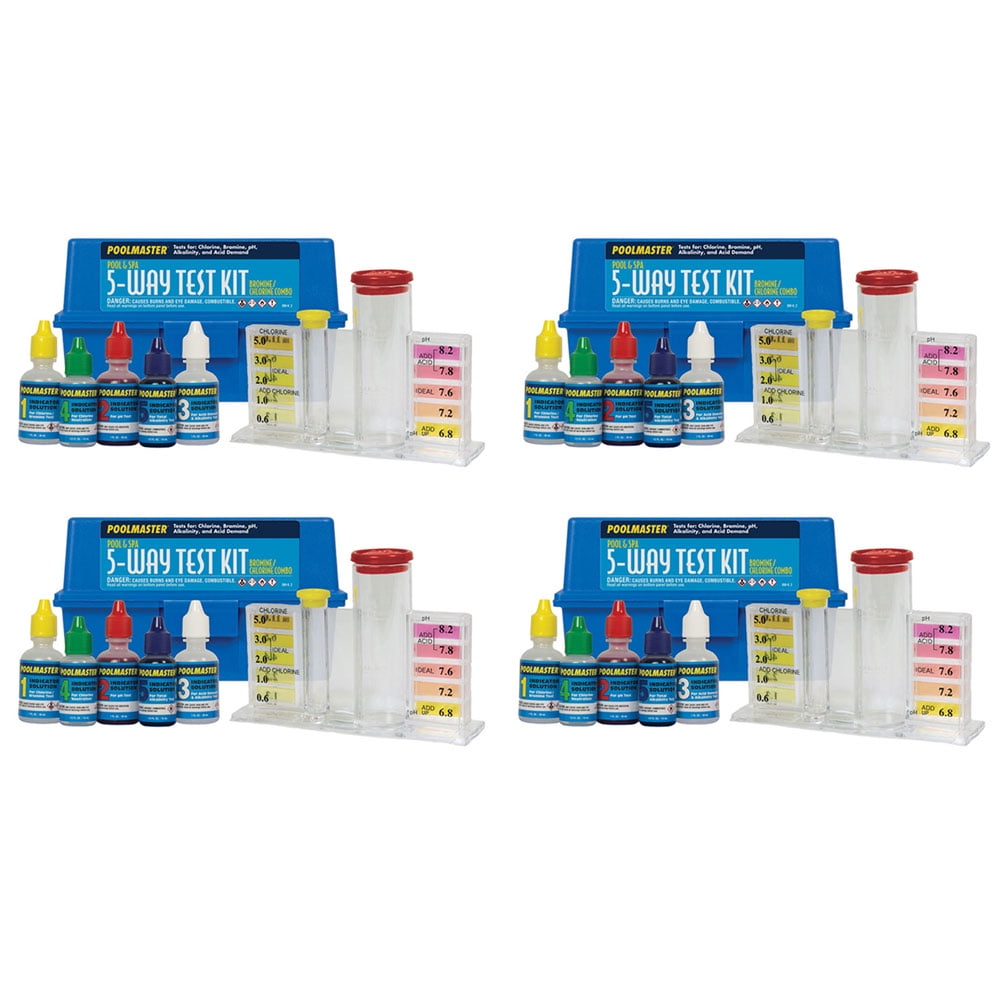 Poolmaster 22260 Basic Collection 5 Way Pool & Spa Water Test Kit (4