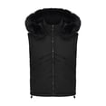 thumbnail image 5 of Cropped Puffer Jacket For Womens 2025 Winter Stand Collar Zip Up Quilted Puffer Coats With Faux Fur Hood Trendy, 5 of 6