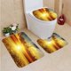 thumbnail image 1 of ABPHQTO Puesta de sol dorada sobre el campo Juego de alfombras de baño de 3 piezas Alfombra de baño Alfombra de contorno y tapa de inodoro, 1 of 2
