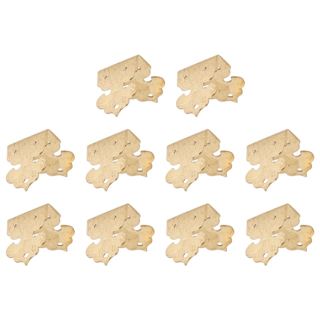 Box Corner Protector, Furniture Corner Brass Group Decoration Box With Screw For Cabinets For Jewelry Gift For Wooden Boxes Brass