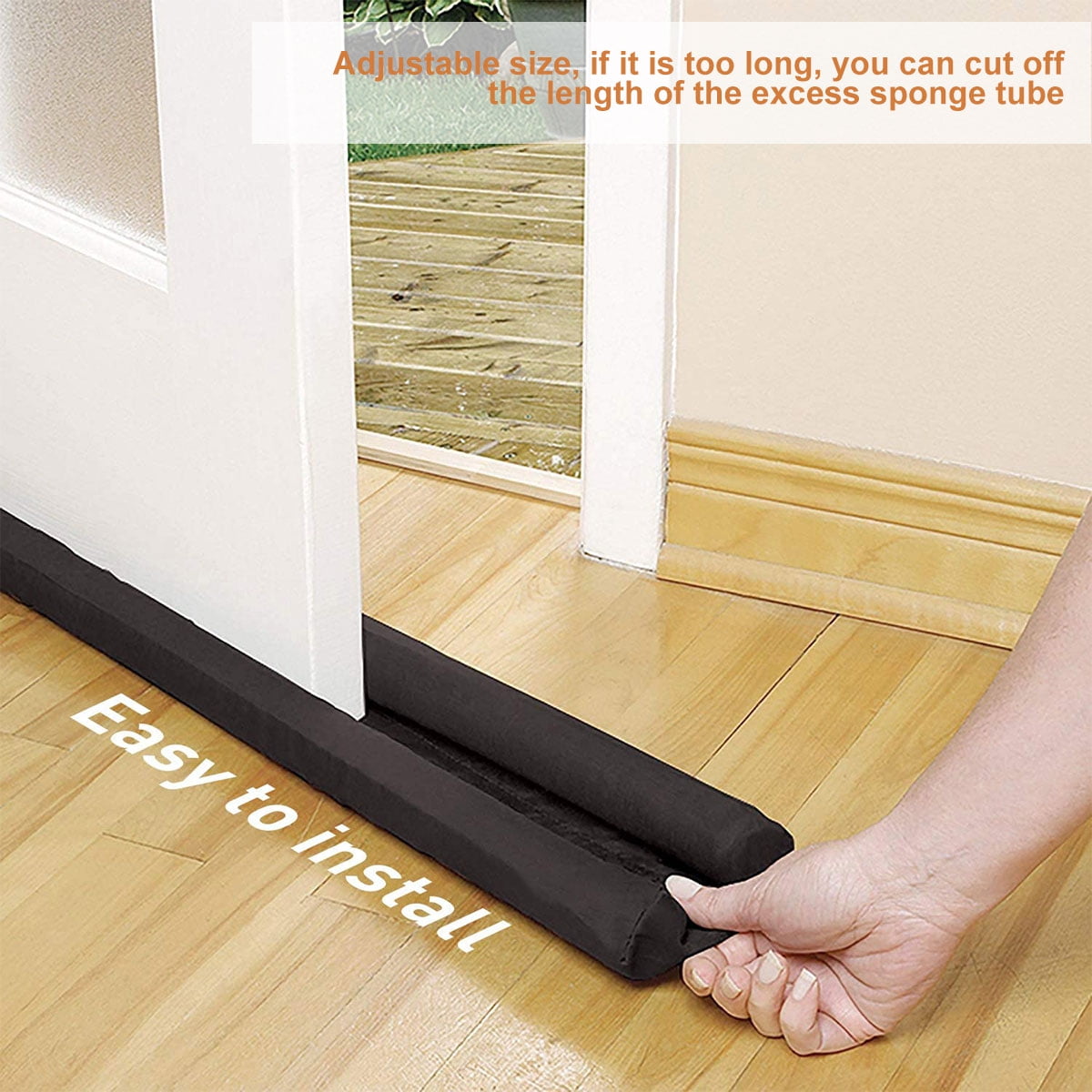 Twin Door Draft Dodger Guard Stopper Protector Under Door Draught