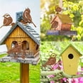 thumbnail image 2 of Rusty Birds Decoration,5 Pack Metal Birds Garden Ornaments, Rustic Outdoor Patio Yard Decorations,Outdoor Fence Decorations,Bird Yard Decor for Yard Lawn Trees Fences Gates Windows Walls Grass, 2 of 8