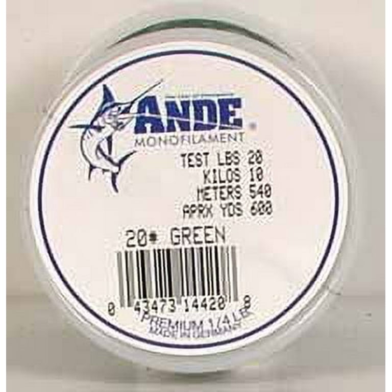 Ande A14-20G Premium Mono Line 1/4 lb Spool 20 lb 600 Yards Green 