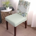 thumbnail image 2 of Dining Chair Covers Set of 6,Rustic Eucalyptus Leaf Pumpkin Universal Stretch Kitchen Seat Covers Parsons Chair Protector Slipcover for Home Restaurant Party Decor,Fall Colorful Plant on Wood, 2 of 6