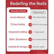 3D Handcrafted Colorful Gummy Bear Press On Nails Long French tip Rainbow Vibes 10 Kits for Young