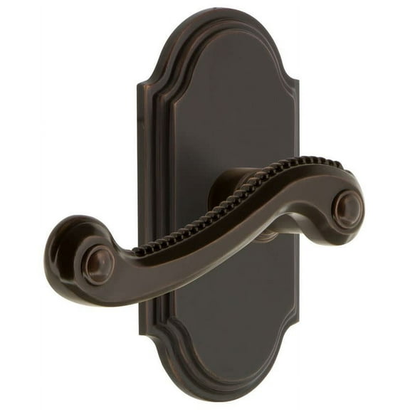 Grandeur Arcnew_Sd_Na_Rh Arc Solid Brass Right Handed Single Dummy Door Lever - Bronze