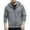 Gray, variant on Men's Loose Hooded Jacket, Full Zip Lightweight Jacket for Men, Casual Sports Outdoor Windbreaker with Front Pockets