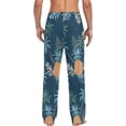 thumbnail image 7 of FREEAMG Men's Pajama Pants with Pockets Sleepwear Lounge Pants Stretch Casual Tropical Exotic Pineapple Palms Leaves, 7 of 7