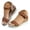 Brown, variant on Rokment Women's Woven Braided Leather Wedge Dressy Sandals Beach Trendy Casual Open Toe Espadrilles Platform Chunky High Heels Comfortable Ankle Strap Walking Summer Shoes for Woman Black Size 6.5