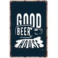 thumbnail image 1 of Vintage Bar Metal Sign Good Beer House Tin Poster Home Club Garage Room Wall Decoration Plaque Gift Decor8x12 Inches, 1 of 5