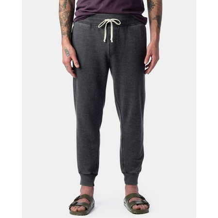 Alternative B16512527 Campus Mineral Wash French Terry Joggers Pants, Washed Black - 2XL