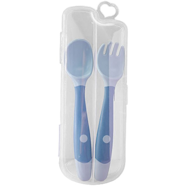 Coofit Kids Spoon Fork Set: Bendable Toddler Self Feeding Utensil Children Tableware
