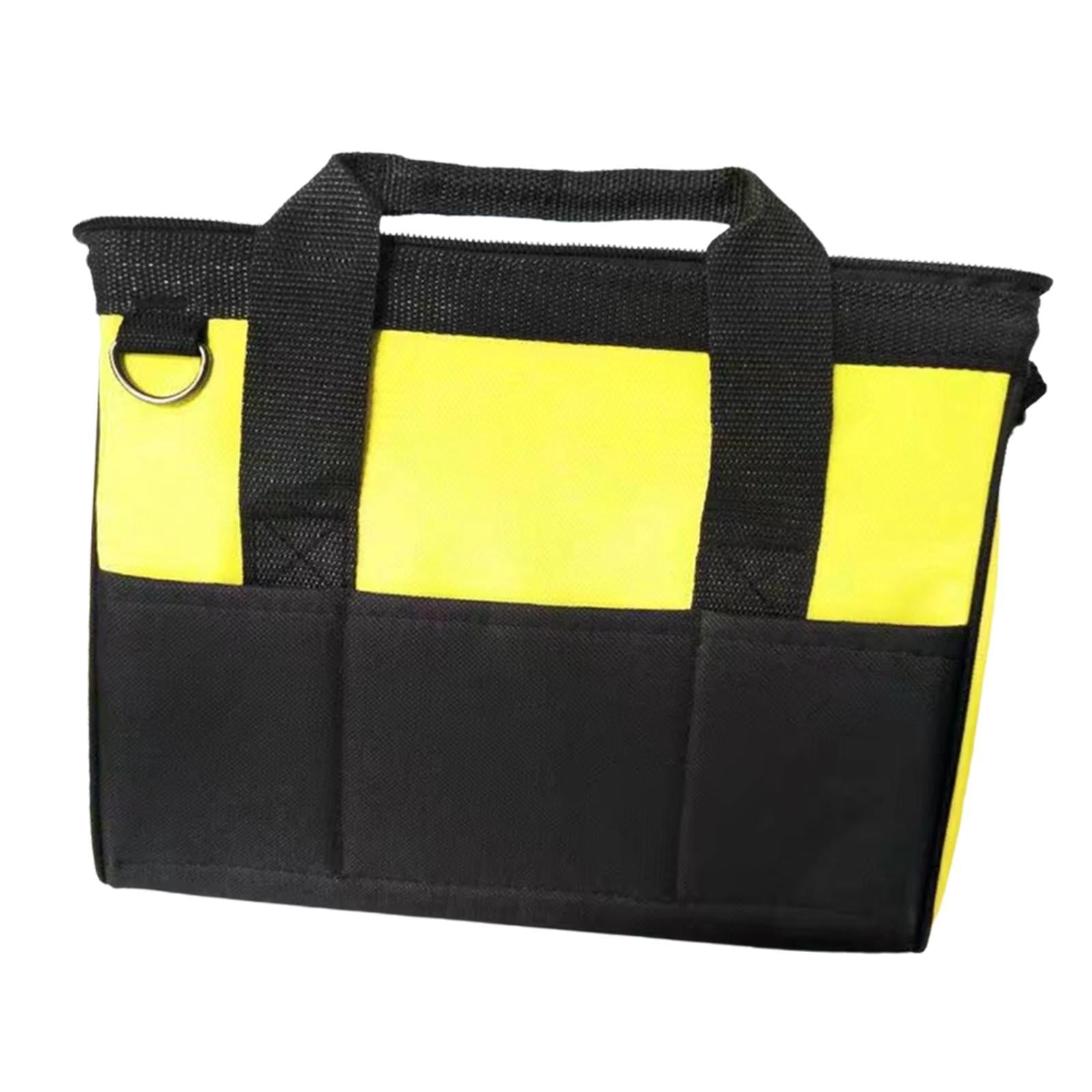 oshhni Oxford Cloth Tool Shoulder Bag Tote Versatile 11.8x8.2x9inch Wide Mouth Tool Organizer for Plumber Technicians Wear Resistant