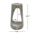 thumbnail image 2 of Noble House Grey MGO End Table,Wood Grain Texture 26.57" H Accent Table,Grey, 2 of 9