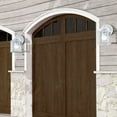 thumbnail image 5 of 2-Pack 1-Light Outdoor Wall Light with Matte White and Clear Glass Shade, 5 of 9