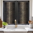 thumbnail image 3 of Leopard Print Window Privacy Film, Chic Abstract Black Brown Animals Texture Static Cling UV Sun Blocking Tint Film Heat Control Windows Films for Bedroom Bathroom, Window Stickers 17.7"x39.3", 3 of 8