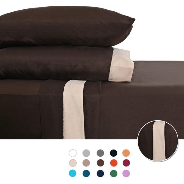 Juego de Sábanas Individual 2800 Hilos Extra Suave Premium Cenefa Europea Soft Nature