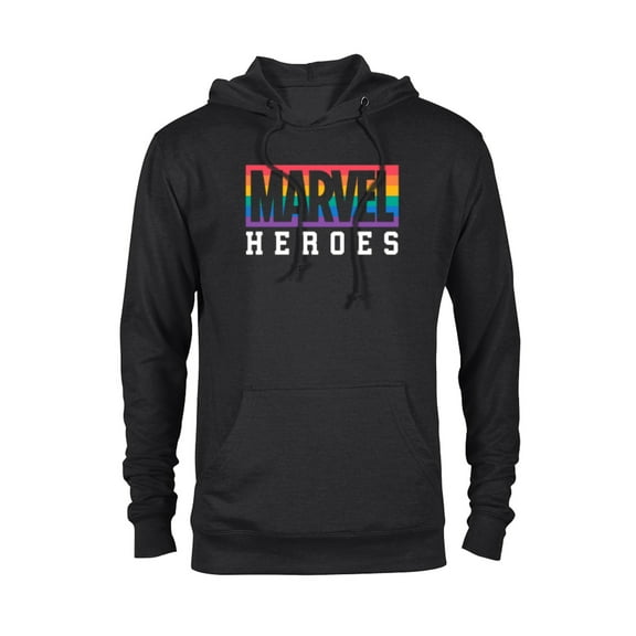 Marvel Pride Flag Rainbow Marvel Heroes Logo - Pullover Hoodie for Adults - Customized-Black