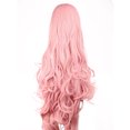 thumbnail image 2 of Trayknick Perruque Longue Naturelle Rose pour Femmes, Postiche Moelleux pour Cosplay Fête Rose, 2 of 5