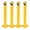42 Inchs, variant on 4 Pack 48" Yellow Safety Bollards, 4.5 Inch Diameter Steel Parking Posts with 24 Anchor Bolts, Heavy Duty Driveway Barrier & Traffic Control Bollard for Sensitive Areas