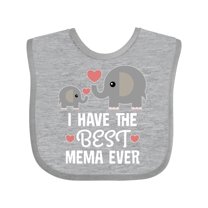 Inktastic Best Mema Ever Grandchild Boys or Girls Baby Bib