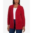 thumbnail image 6 of Alfred Dunner Womens Petite Chenille Long Open Cardigan, 6 of 6