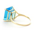 thumbnail image 3 of Galaxy Gold 14K Yellow Gold Natural Octagon-Shaped Blue Topaz Ring - December Birthstone - Communication & Serenity - Sizes 5.5 to 11 - Fine Jewelry for Women, 3 of 4