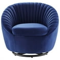 thumbnail image 7 of ArmTufted Chair Swivel Accent Tufted Chair, Black Blue Navy, Velvet, Modern Contemporary, Living Lounge Cafe Room Hotel Lobby Hospitality, 7 of 7