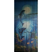 Vauluxe Dolphins Reef Sheer Blue Curtains, 36 x 79 Inches 125 Strands