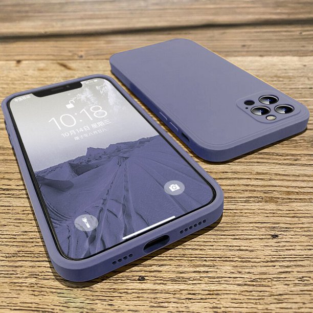 Funda de teléfono de silicona líquida cuadrada oficial para iPhone 11 12 13 Pro Max Mini X XR XS Max 7 8 Plus SE2 cubierta de protección de lente completa Tan Jianjun unisex