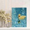 thumbnail image 2 of Clear Water Swimming Duckling Canvas Print Home Interior Art, 2 of 8