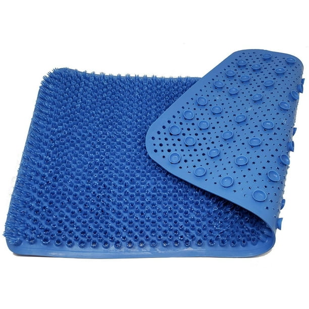 Bath Tub and Shower Mat, Super NonSlip with Drain Holes, Suction Cups & Machine Washable (14.2