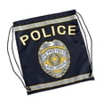 thumbnail image 3 of The Costume Center Navy Blue Police Themed Drawstring Backpack Unisex Halloween Costume Accessory, 3 of 3