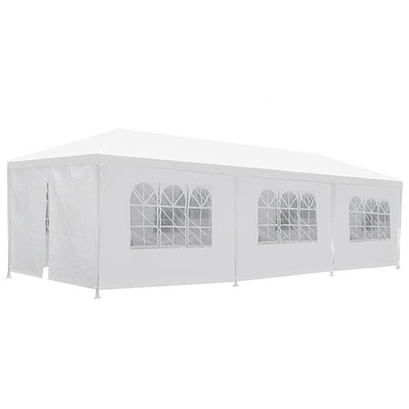 Party Tent Patio Tent Wedding Tent Gazebo BBQ Shelter Patio Shed With Wall Side 10x30FT For 50