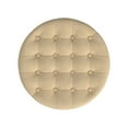 thumbnail image 4 of HomePop Small Round Button Tufted Storage Ottoman, Light Tan, 4 of 10