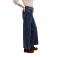 thumbnail image 2 of Martha Stewart Women's Wide Leg Pintuck Pant, High-Rise Soft Stretch Denim & Twill Trouser with Front Seam Detail, 2 of 7