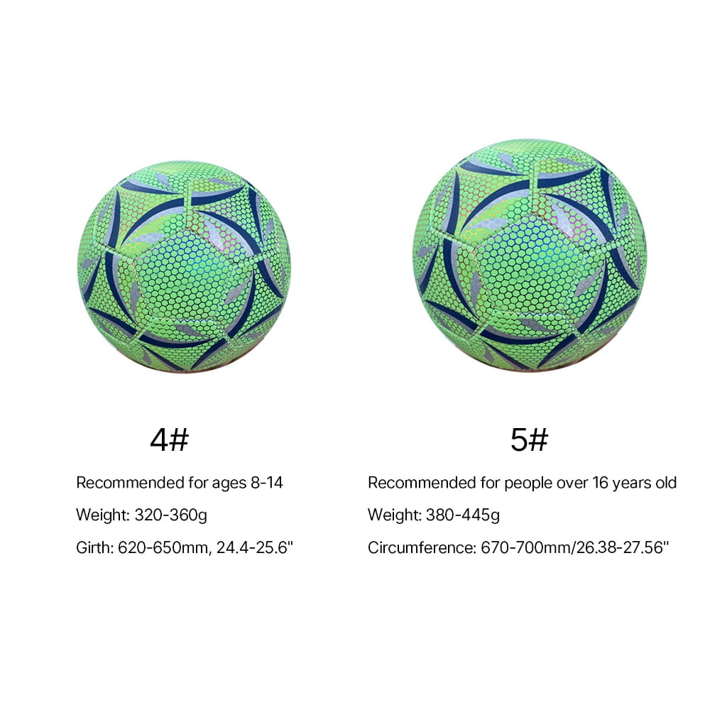 ANXPTIME Luminous Soccer Ball Light Up Reflective Football for Night Games & Training