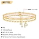 thumbnail image 2 of Pulsera Ursteel con Inicial, Ajustable, Chapada en Oro de 14K, 27 cm, 2 of 6