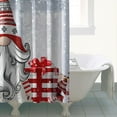 thumbnail image 5 of Rideau de Douche pour Salle de Bain, Gnomes de Sapin de Noël, Rideau de Salle de Bain Court, Imperméable, Rideaux de Salle de Bain Simples, Crochets Inclus, 72x72 Pouces, 5 of 5