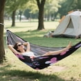thumbnail image 6 of Hanging Hammock Portable Travel Camping For Outdooor Beach Camping Hiking Gradient Butterfly, 6 of 8