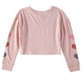 thumbnail image 2 of Kid Topia Girls 7-16 Long Sleeve Crop Top Cropped T-Shirt, 2 of 4