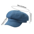 thumbnail image 4 of Womens Denim Newsboy Cap Cabbie Beret Hat With Visor Peaked Cap Casual Adjustable Denim Hat Headwear, 4 of 8