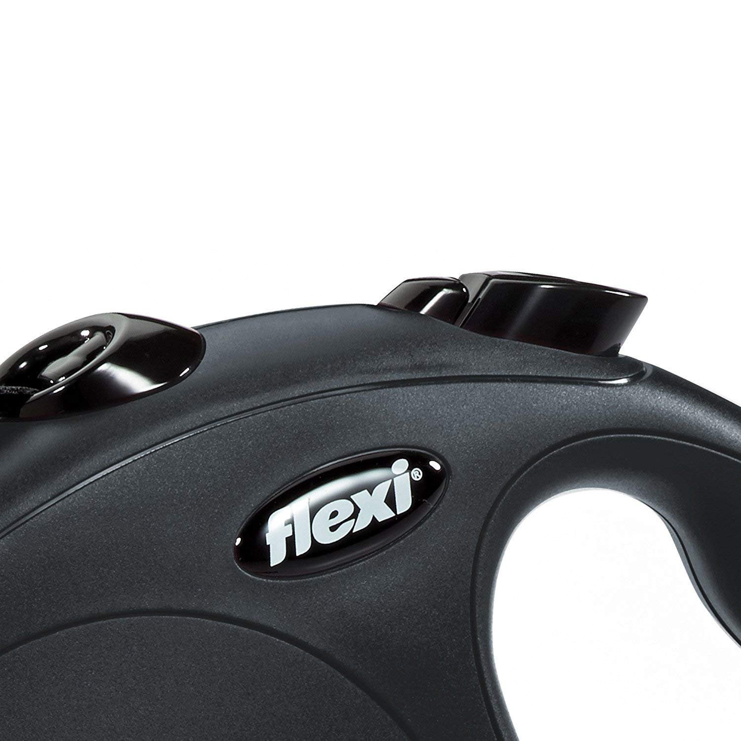 Flexi New Classic Retractable Dog Leash Tape, 16 ft, Medium/Large, Black