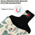 thumbnail image 3 of Haosy Green Cowboy Boots Cactus Flower Golf Mallet Putter Cover Strong Magnetic Leather Golf Club Headcover Closure, 3 of 7