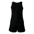 thumbnail image 4 of JAJAHO Tankini Swimsuits For Women 2 Piece Solid Color Swimwear Tank Top With High Waisted Swim Shorts Bottoms Stylish Beachwear, 4 of 5