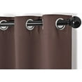 thumbnail image 3 of Window treatment curtain thermal insulated blackout size 28" wide X 36" length for kitchen bathroom dcor short window 1 panel brown color top grommet K30, 3 of 3