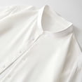 thumbnail image 5 of LIUJUNSHOP Men Stand Collar Stretch Shirt Solid Color Fashion Long Sleeve Business Casual Shirt Comfortable Fit White XL, 5 of 5