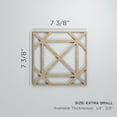 thumbnail image 2 of Ekena Millwork 7 3/8"W x 7 3/8"H x 3/8"T Extra Small Buxton Decorative Fretwork Wood Wall Panels, Walnut, 2 of 8