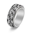 thumbnail image 1 of Anillo de ojo giratorio atmosférico de acero de titanio, joyería de acero inoxidable dominante retro de moda para hombres, 1 of 5